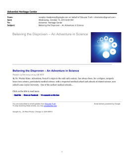 Believing the Disproven &ndash; An Adventure in Science
