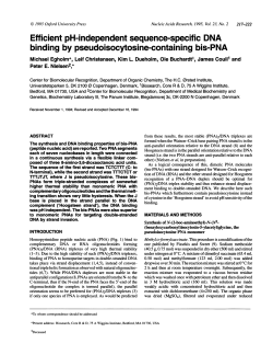 Efficient pH-independent sequence-specific DNA