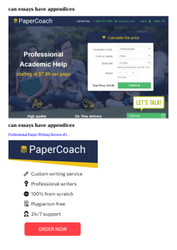 can essays have appendices