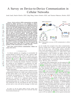 A Survey on Device-to-Device Communication in Cellular