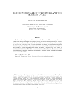 endogenous market structures