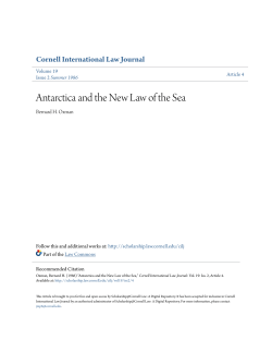 Antarctica and the New Law of the Sea