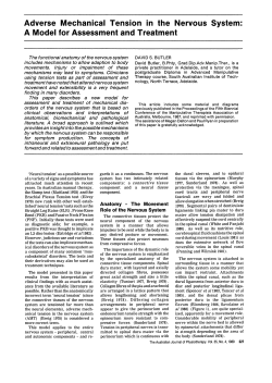 Adverse Mechanical Tension in the Nervous System: A Model for