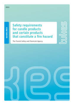 Safety requirements for candle products and certain