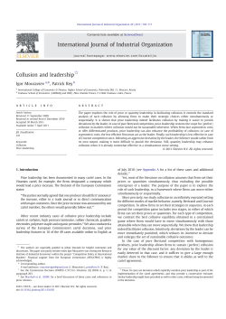 Collusion and leadership