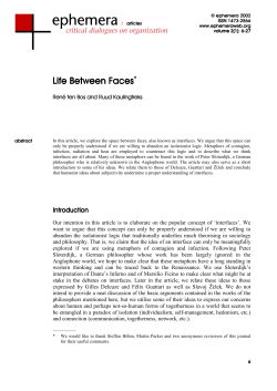 Life Between Faces