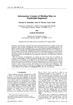 Information Content of Binding Sites on Nucleotide