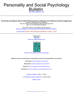 Of animals and objects: Men`s implicit dehumanization of women and