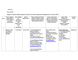 Form 10 [See rule 98] Register of Societies (PBOs) registered under