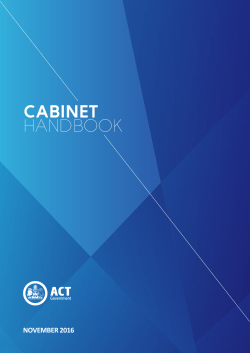 cabinet handbook - Chief Minister, Treasury and Economic