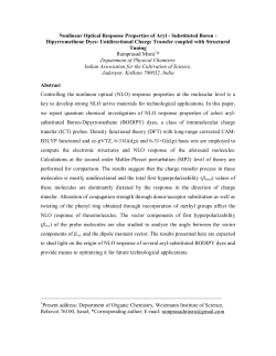 Nonlinear Optical Response Properties of Aryl