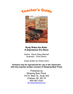 Rudy Rides the Rails: A Teacher`s Guide