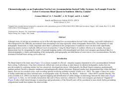 Chemostratigraphy as an Exploration Tool in