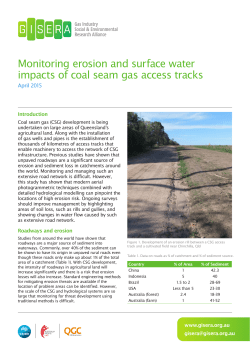 Monitoring erosion and surface water impacts of coal