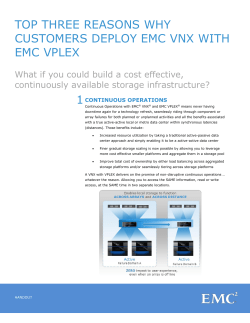 H11221.1 Top 3 Reasons why Customers Deploy EMC VNX with