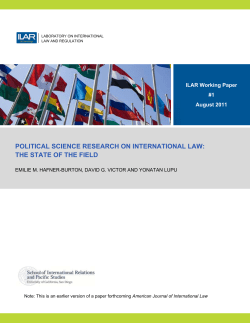 Political Science Research on International Law: The State of the Field