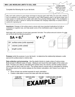 Lab: Limits to Cell Size
