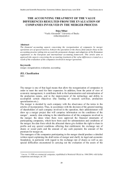 the accounting treatment of the value differences resulted from the