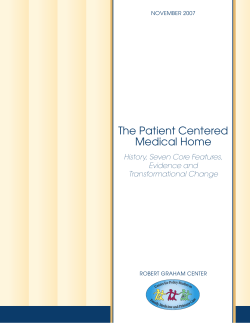 The Patient Centered Medical Home