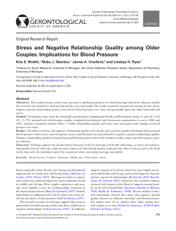 Stress and Negative Relationship Quality among
