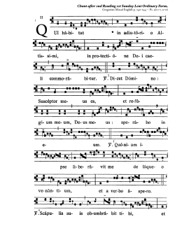 OF C 1st Lent Chant after 2nd Rdg Qui Habitat