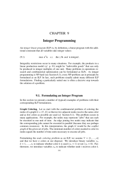 CHAPTER 9 Integer Programming