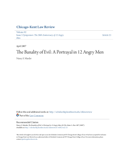 The Banality of Evil: A Portrayal in 12 Angry Men