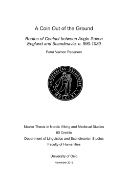 A Coin Out of the Ground: Routes of Contact between Anglo