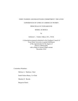 FIERY PASSION AND RELENTLESS COMMITMENT: THE LIVED