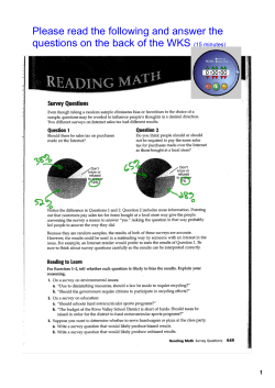 Bias Reading Activity/Intro Probability