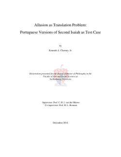 Allusion as Translation Problem