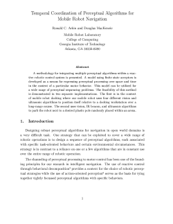 Temporal Coordination of Perceptual Algorithms for Mobile Robot