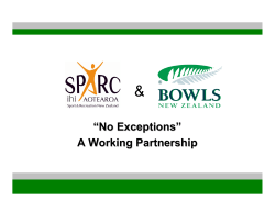 Bowls NZ (no exceptions policy)