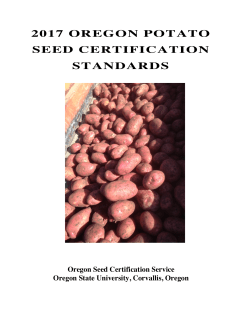 Potatoes - Oregon Seed Certification Service