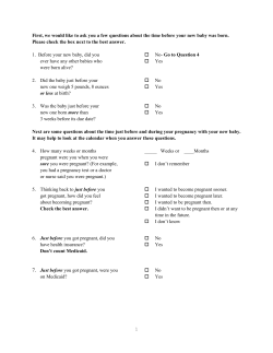 First, we would like to ask you a few questions about the time before