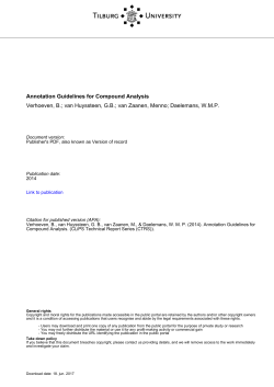 Annotation Guidelines for Compound Analysis