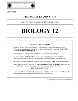 BIOLOGY 12