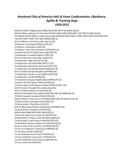 Hall of Fame Inductees - The Keeshond Club of America