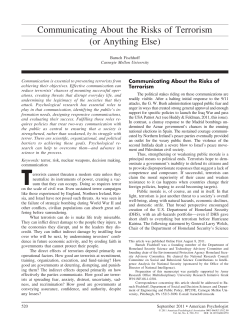 Communicating About the Risks of Terrorism (or Anything Else)
