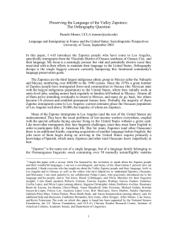 Preserving the Language of the Valley Zapotecs