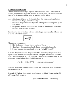 Electrostatic Forces