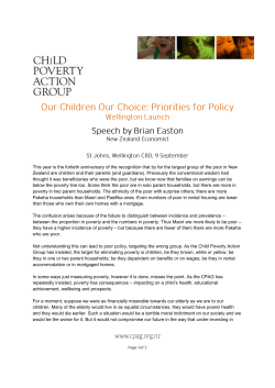 Brian Easton - Child Poverty Action Group