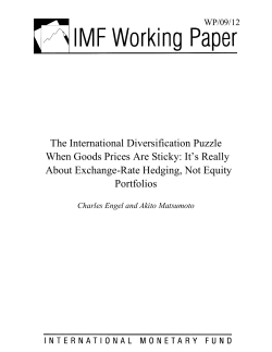 The International Diversification Puzzle When Goods Prices