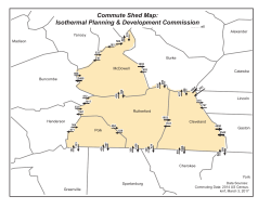 Commute Shed Map: Isothermal Planning