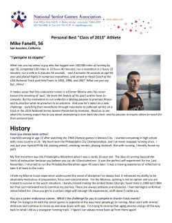 I perspire to inspire - National Senior Games Association