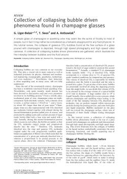 Collection of collapsing bubble driven phenomena found in