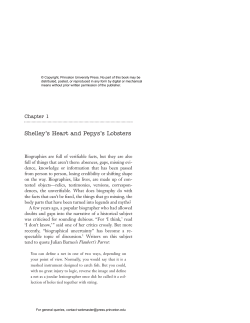 Shelley`s Heart and Pepys`s Lobsters