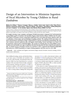 Design of an Intervention to Minimize Ingestion of Fecal Microbes by