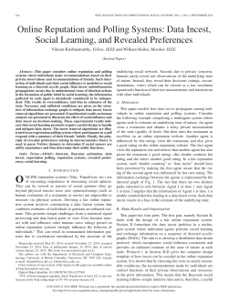 Online Reputation and Polling Systems: Data Incest, Social