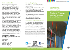 Barium Enema - Central Manchester University Hospitals